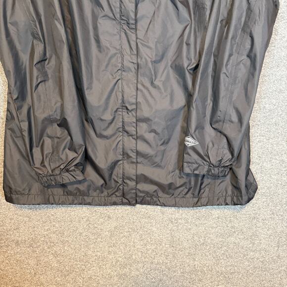 Columbia Jacket Womens 2X XXL Black Windbreaker Full Zip Up Hooded Omni-Tech - Picture 2 of 11